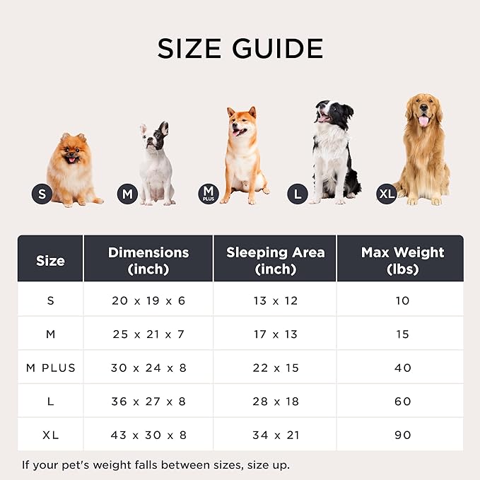 Bedsure Cute Dog Bed for Small Dogs & Cats - Washable Furry Puppy Beds, Rectangle Orthopedic