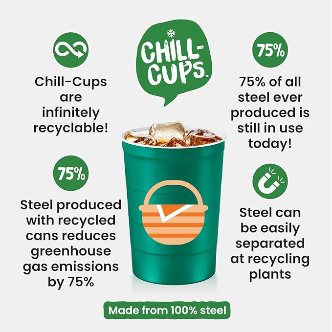 16 oz. Party Cup Summer BBQ Grill Picnic Design for Cold Drinks, Sturdy, Durable, Disposable