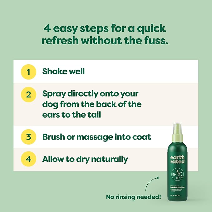 Earth Rated Dog Deodorizing Conditioner Spray, Conditioning & Odor-Eliminating Perfume for Dogs