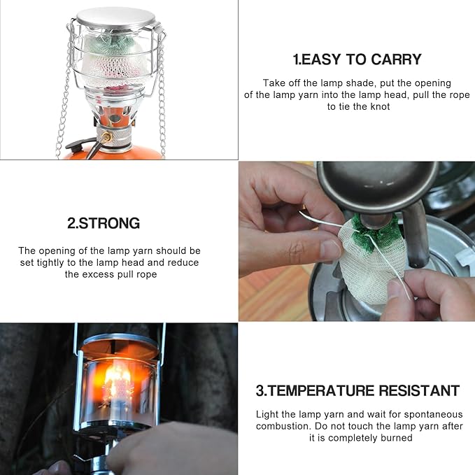 10Pcs Lantern Mantles Propane Lantern Mantles, Soft Light Propane Lampshades for Outdoor Camping