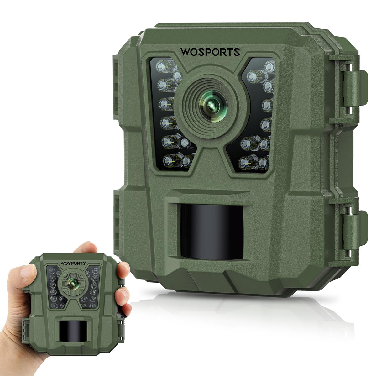 WOSPORTS Trail Camera - 24MP, 1080P, Mini, Waterproof, Fast Trigger - product view 1