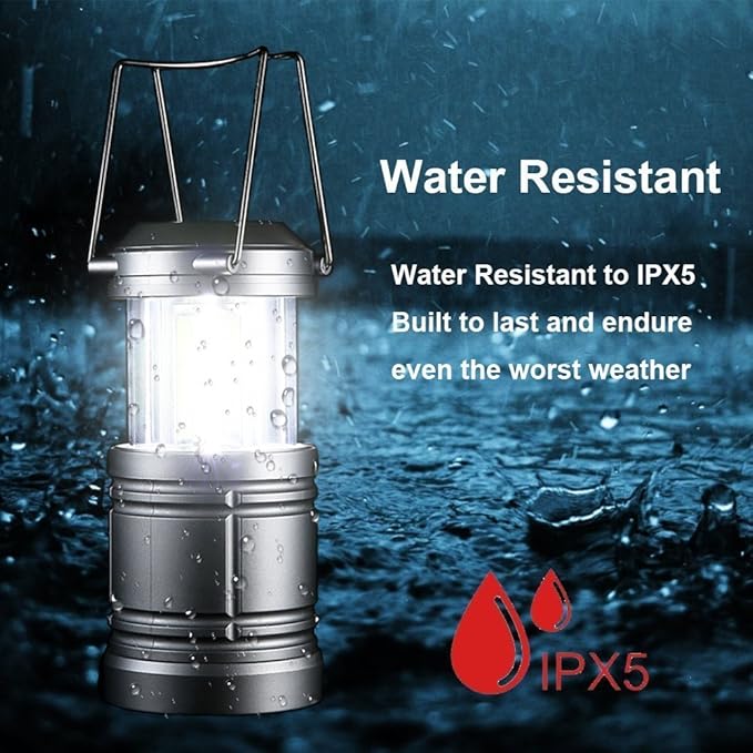 LED Camping Lantern Lights - 500 Lumens Collapsible Camping Lights - Power Outage Lantern Battery