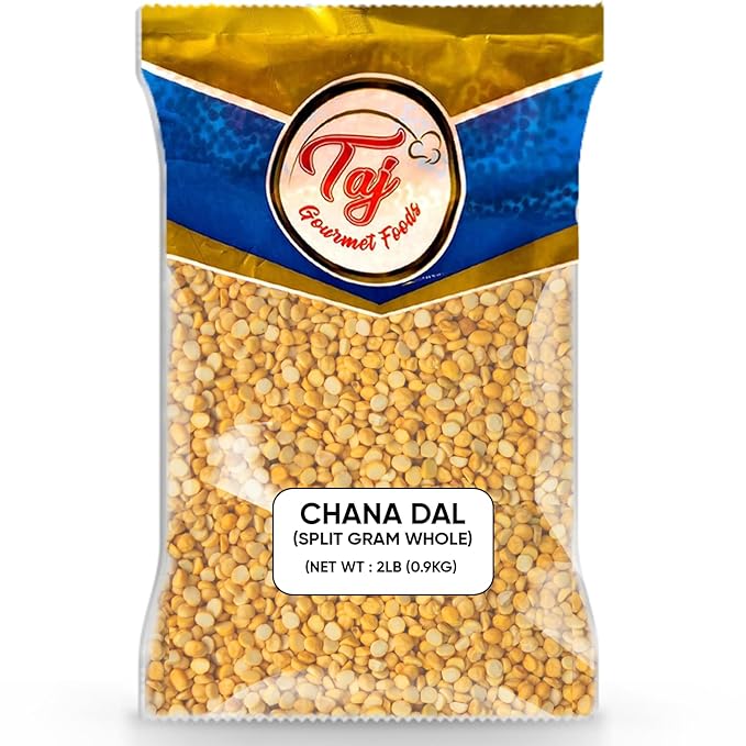 TAJ Chana Dal 2lbs | Split Desi Chickpeas withou Skin | All Natural | Indian Origin