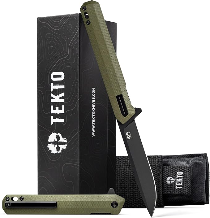 F2 Bravo Folding Pocket Knife - D2 Steel Blade, Ceramic Ball Bearings - EDC - Snap, Swift Flip for