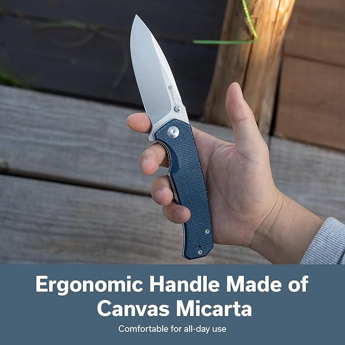 SENCUT Skarnax Pocket Knife for Men, Folding Knife with 3.79" 9Cr18MoV Blade & Micarta Handle