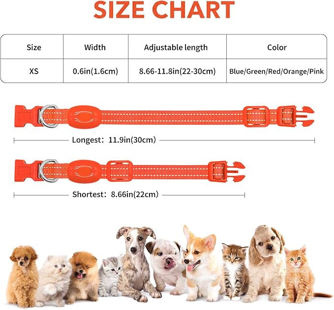 Illumifun Light Up Dog Collar for Small Dogs Cats, Rechargeable LED Dog Collar Glow at Night