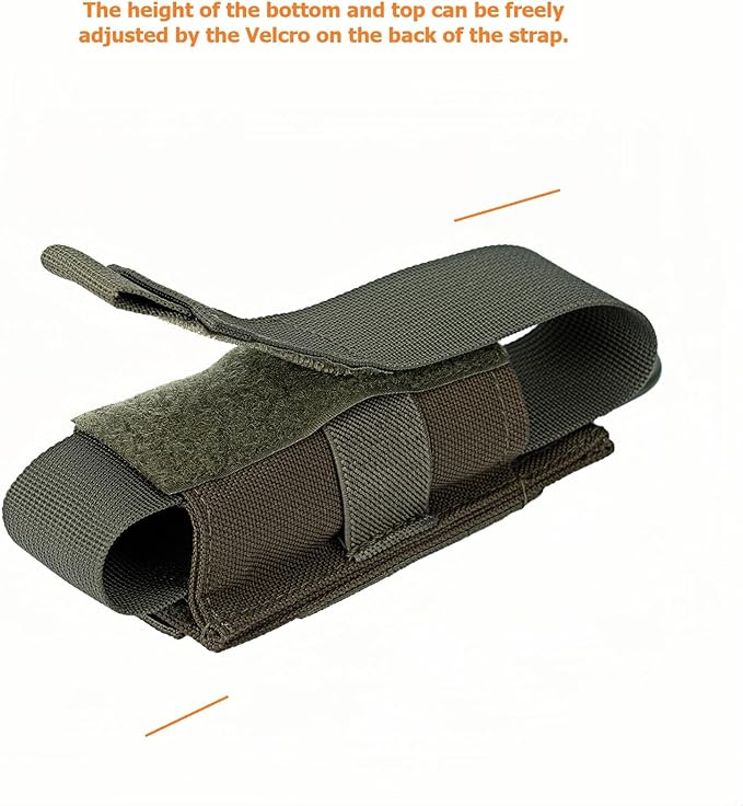 Tactical Flashlight Holster MOLLE Torch Holder MK4 OC/Mace Pepper Spray Canister Carrier EDC Flash