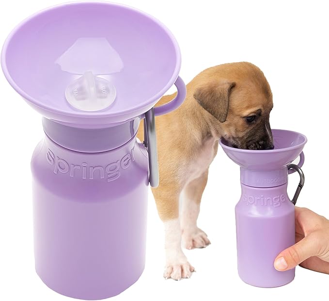 Springer Dog Water Bottle | Portable Travel Water Bottle Dispenser for Dogs | Dog Gift Seen on