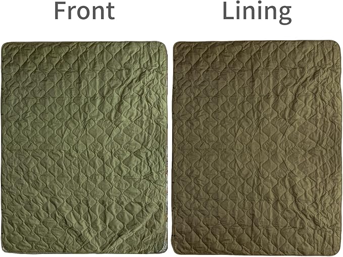 Poncho Liner Military Insulation Outdoor Camping Blanket for Travel, Beach, Grass, Picnic, Car