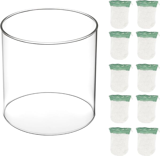 10 Pcs Propane Lantern Mantles with Glass Globe Replacement – Compatible with Coleman Fueled