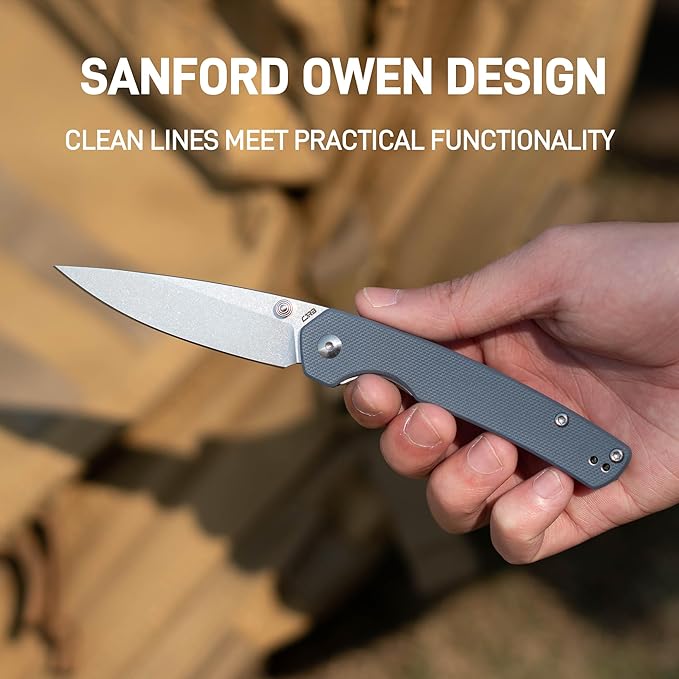 CJRB Kain Pocket Knife for Men, 2.95'' AR-RPM9 Steel Blade G10 Handle Folding Knife with Pocket