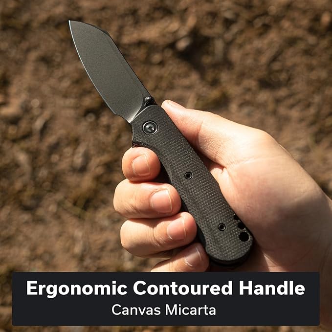 CIVIVI Crabby Pocket Knife, EDC Folding Knife for Men Women with Swedish 14C28N Blade Contoured