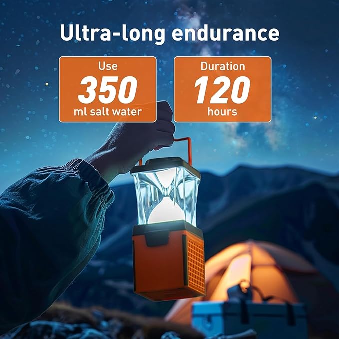 Environmentally Conscious Lighting, Saltwater Camping Lantern - Survival & Emergency Outdoor Ligh