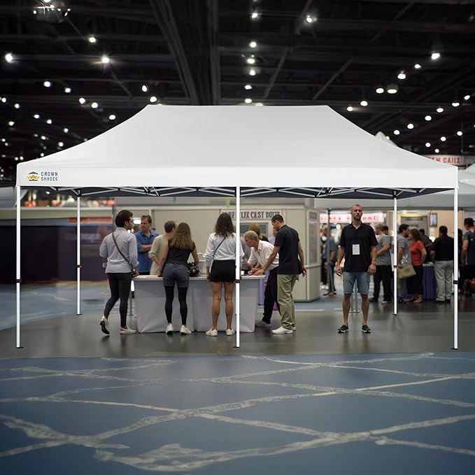 CROWN SHADES 10x20 Pop Up Canopy Tent - Commercial Canopy Tent with 400D Strength Oxford Fabric