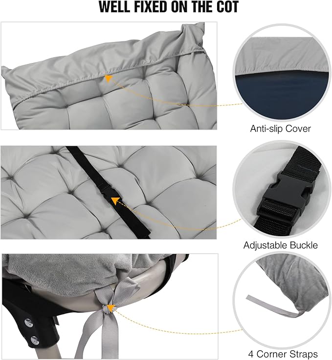 REDCAMP Folding Cot Pads for Sleeping Extra Thick, Soft Comfortable Velvet & Corduroy Cotton