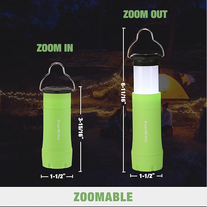 EverBrite 2-in-1 Mini Lanterns and Flashlights, Zoomable Flashlight Lantern Combo with 3 Modes