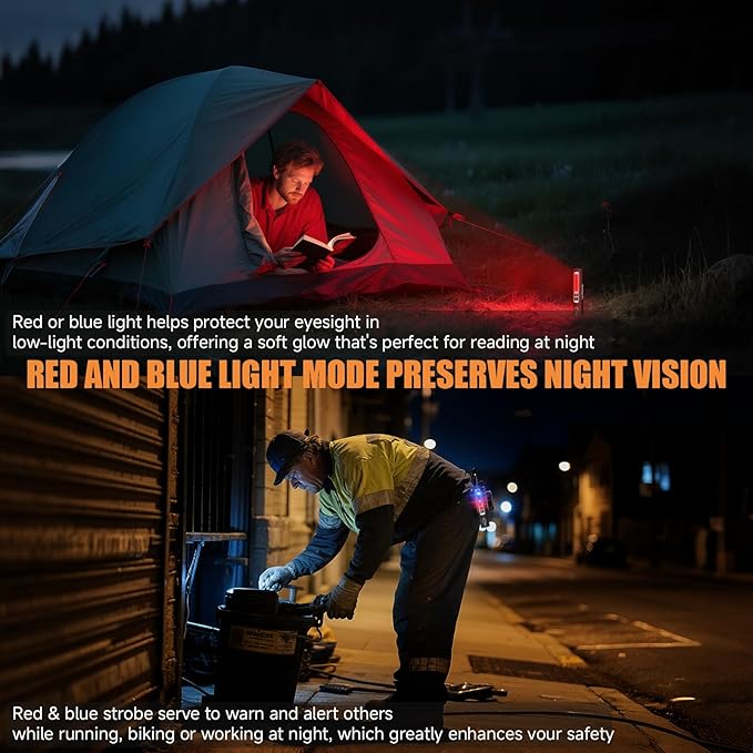 Rechargeable Tactical Flashlights High Lumens - Super Bright Small Powerful LED Magnetic USB C
