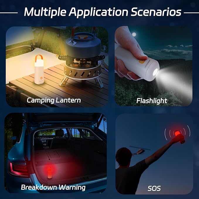 Camping Lantern, 350 Hours Running Time Rechargeable Lantern, 3200mAh Lantern Flashlight with 4