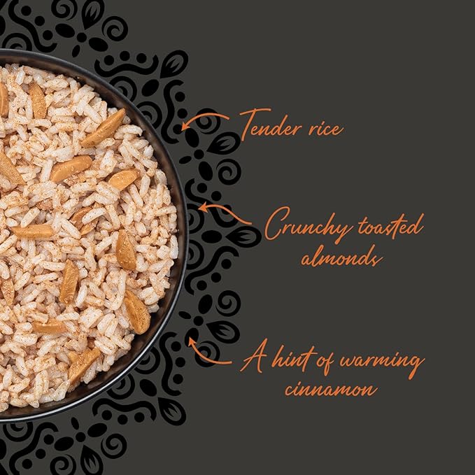Mina Festive Rice, With Toasted Almonds & Cinnamon, Ready to Eat, Brown Rice, Side Dishes