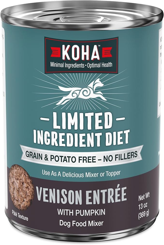 KOHA Limited Ingredient Diet Venison Entrée for Dogs - Grain Free Wet Dog Food with No Fillers