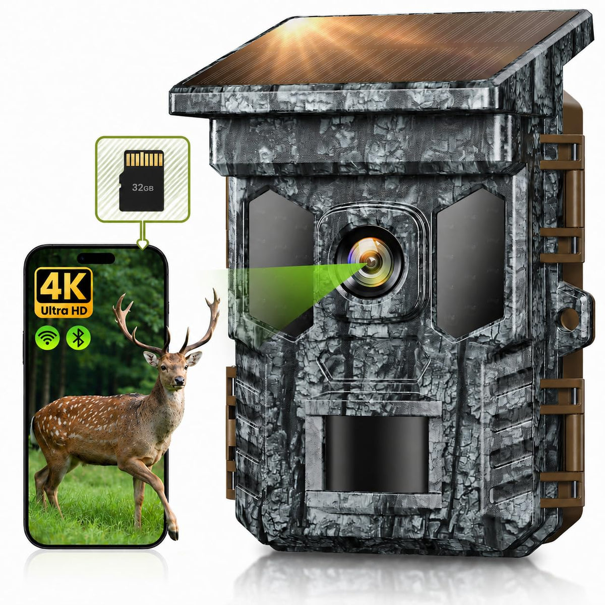 VIDVIS Trail Camera - 4K, 64MP, Solar, WiFi - product view 1