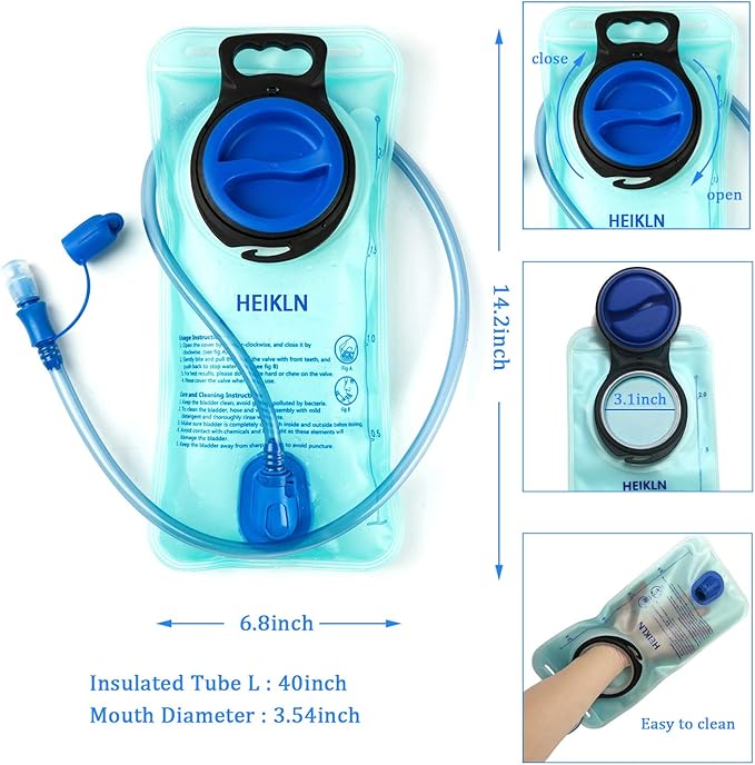 Hydration Bladder 1.5L-2L-3L,Leak Proof Water Reservoir, BPA Free Military Water Storage Bladder
