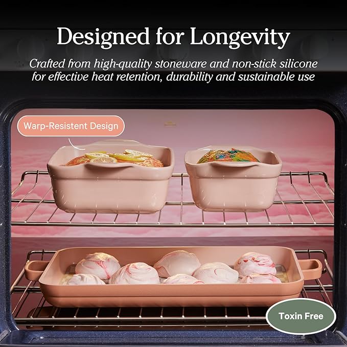 Our Place Bakeware Set | 5-Piece Nonstick, Toxin-Free, Ceramic, Cast Aluminum Set w/Oven Pan