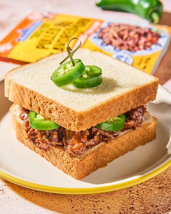 Old Hacienda Pulled BBQ Flavored Pork | 100% Shredded Seasoned Pork with Sauce | Fully Cooked &