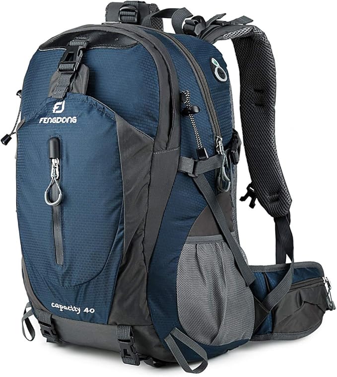 FENGDONG 40L Waterproof Lightweight Outdoor Daypack Hiking,Camping,Travel Backpack for Men Women