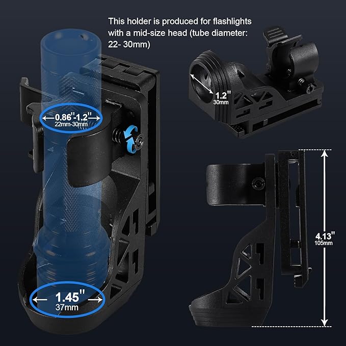 Tactical Flashlight 1200 High Lumen Duty Belt Flashlight for Law Enforcement, Premium Police
