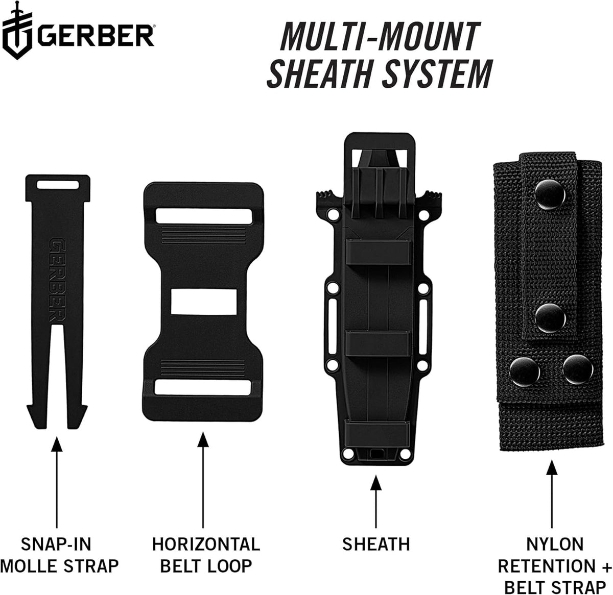Gerber Gear StrongArm Fixed Blade Knife - Tactical Survival Knife for Camping & Hunting - Made in
