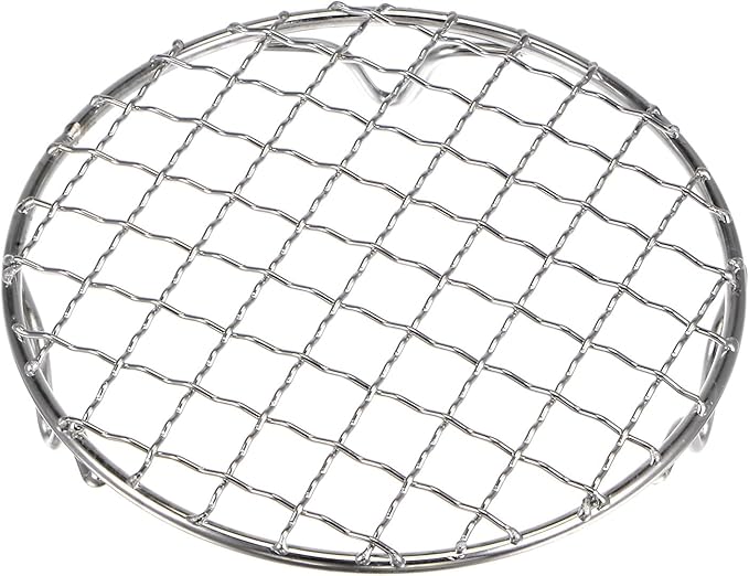HARFINGTON Round Cooking Rack 5-inch 201 Stainless Steel Cross Wire Barbecue Grill Net with 20mm