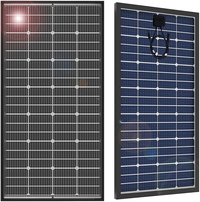 JJN Bifacial 200 Watt Solar Panel 12V 10BB Monocrystalline Solar Panels High Efficiency Solar
