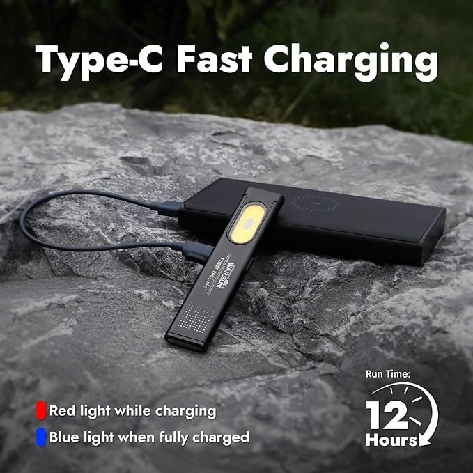 WARSUN T7PRO EDC Flashlight, Compact Multi-Mode Pocket LED Flashlight, USB-C Rechargeable, IPX4