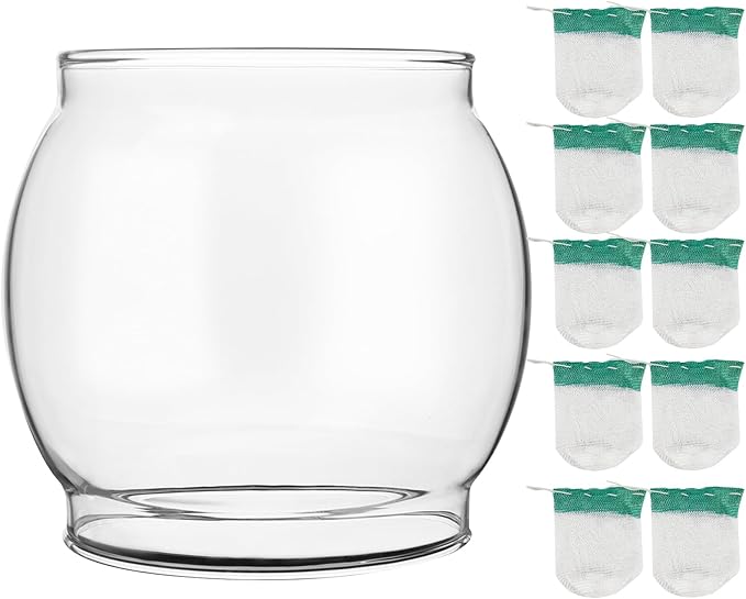 10-Pack Lantern Mantles & Glass Globe Replacement, Compatible with Coleman Lantern Parts & Ozark