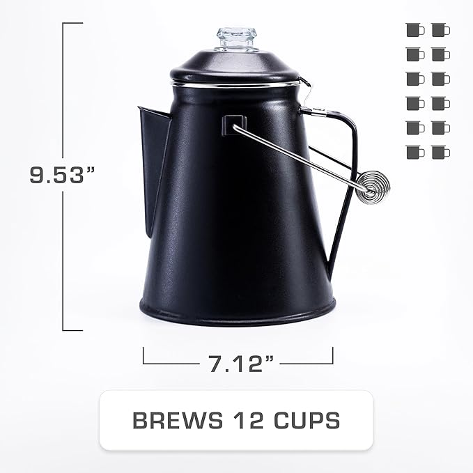 COLETTI Classic Coffee Percolator — Percolator Coffee Pot, Camp Coffee Maker – The Original Camping