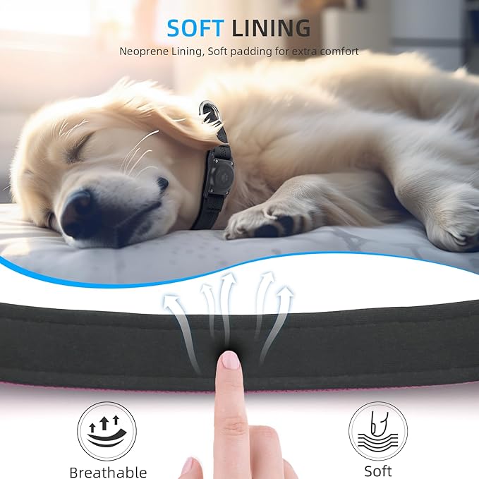 Upgraded AirTag Dog Collar, IP68 Waterproof Air Tag Dog Collar Holder, Reflective, Ultra-Durable