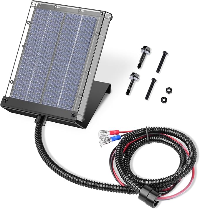 Solar Panel for Deer Feeder, 12V Solar Panel Outdoor Hunting Feeder Waterproof, Solar Power Battery