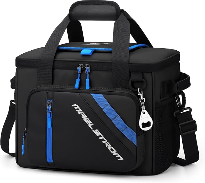 Maelstrom Cooler Bag, 30 Cans Beach Cooler, Large Leakproof Insulated Soft Cooler with Bottle