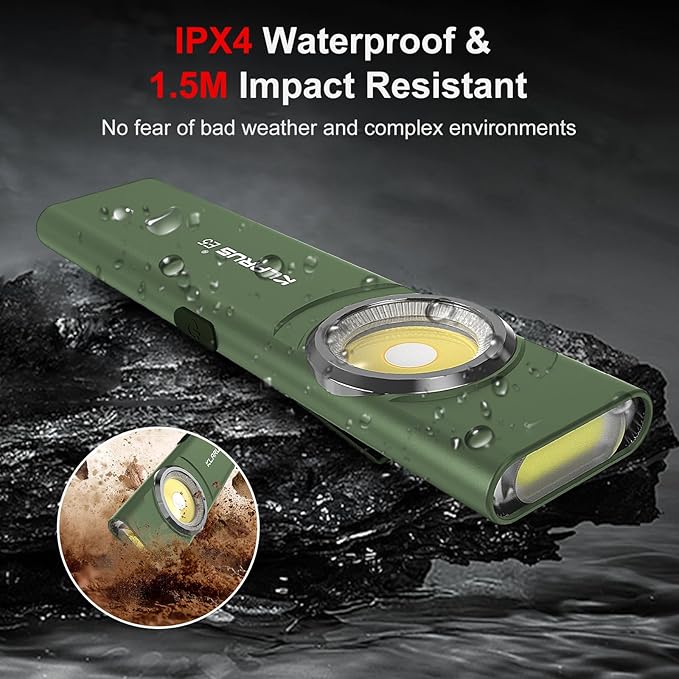 klarus E5 Pocket Flashlight, Rechargeable EDC Flashlight, Super Slim 4.2x1x0.3inch, 600 Lumens
