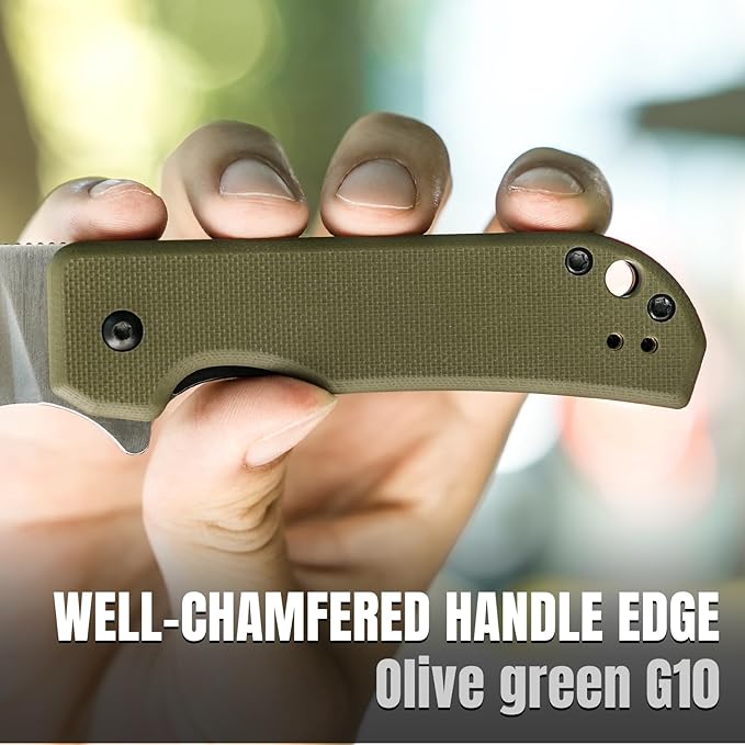 Kizer Nice Guy Pocket Folding Knife, 2.84??D2 Steel Blade knives, G10 Handle Small EDC Knife, Liner