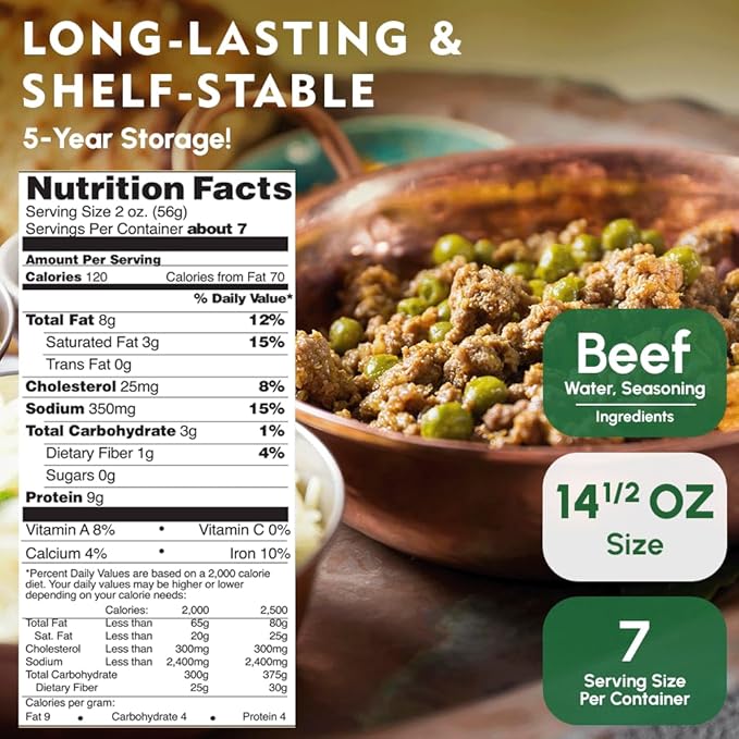 Werling & Sons Taco Beef Filling 14.5 Oz ??Fully Cooked, Heat & Serve | Premium Shelf-Stable Canned