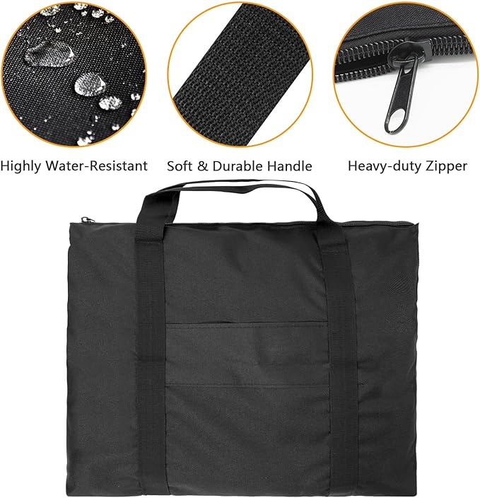Heavy Duty Steel Griddle for Camp Chef 14" Stove Cooking Systems, Carbon Steel Flat Top with Carry