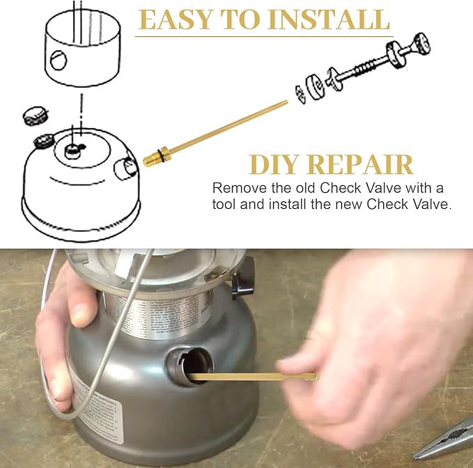 Check Valve and Air Stem Assembly Compatible with Coleman Stove Valve Parts for Fuel Lantern for