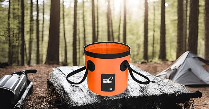 BANCHELLE Collapsible Bucket Water Container Portable Folding Camp Wash Basin for Outdoor Traveling