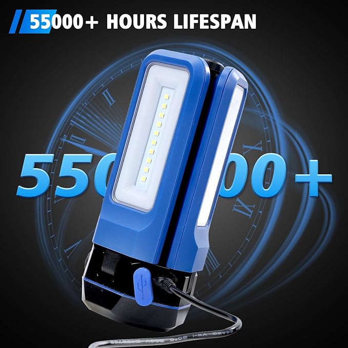 Camping Light Stand with Telescoping Pole - Rechargeable Solar Tent Lamp, Portable Cordless Camping