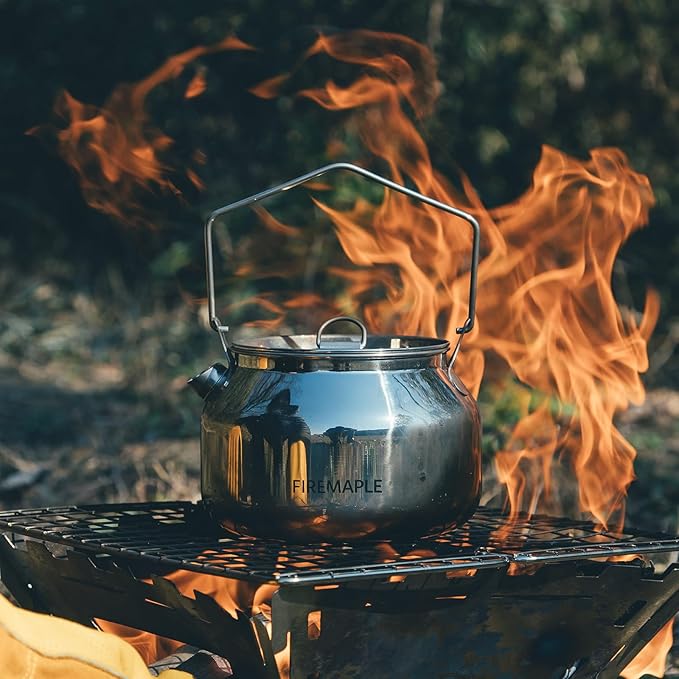 Fire-Maple Antarcti Portable 1.2 Liter Lightweight Stainless Steel Camping Kettle | Durable and