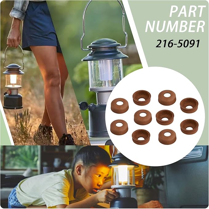10Pcs Leather Pump Cups Compatible with Coleman lanterns and stoves (Fits for models 220 200 242