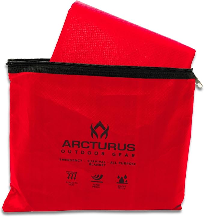 Arcturus Insulated Tarp, Reusable Heavy Duty Thermal Survival Blanket ??60x82in, Reflects 90% Body