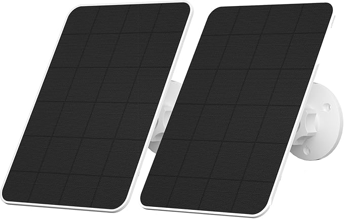 5V Solar Panel for Ring Tapo Eufy Hiseeu Netvue Trail Battery Seucrity Cameres, Bird Feeder, Native